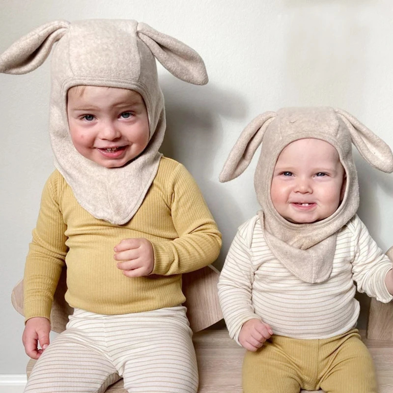 Caps Hats Winter Baby Balaclava Hat Balaclava With Cute Bunny Ears for Boys and Girls 231202