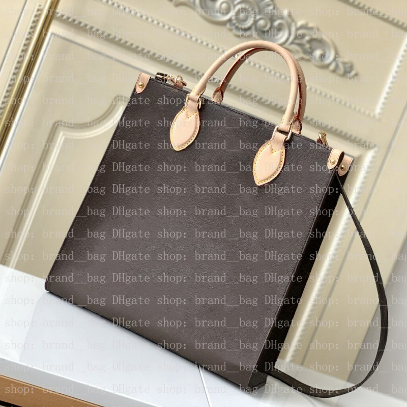 SAC PLAT PM BB Tote Handle Bag PETIT SACPLAT pattern Womens Designer Luxurys Handbag Shoulder Bags Cross Body with zipped pocket M46263 onthego