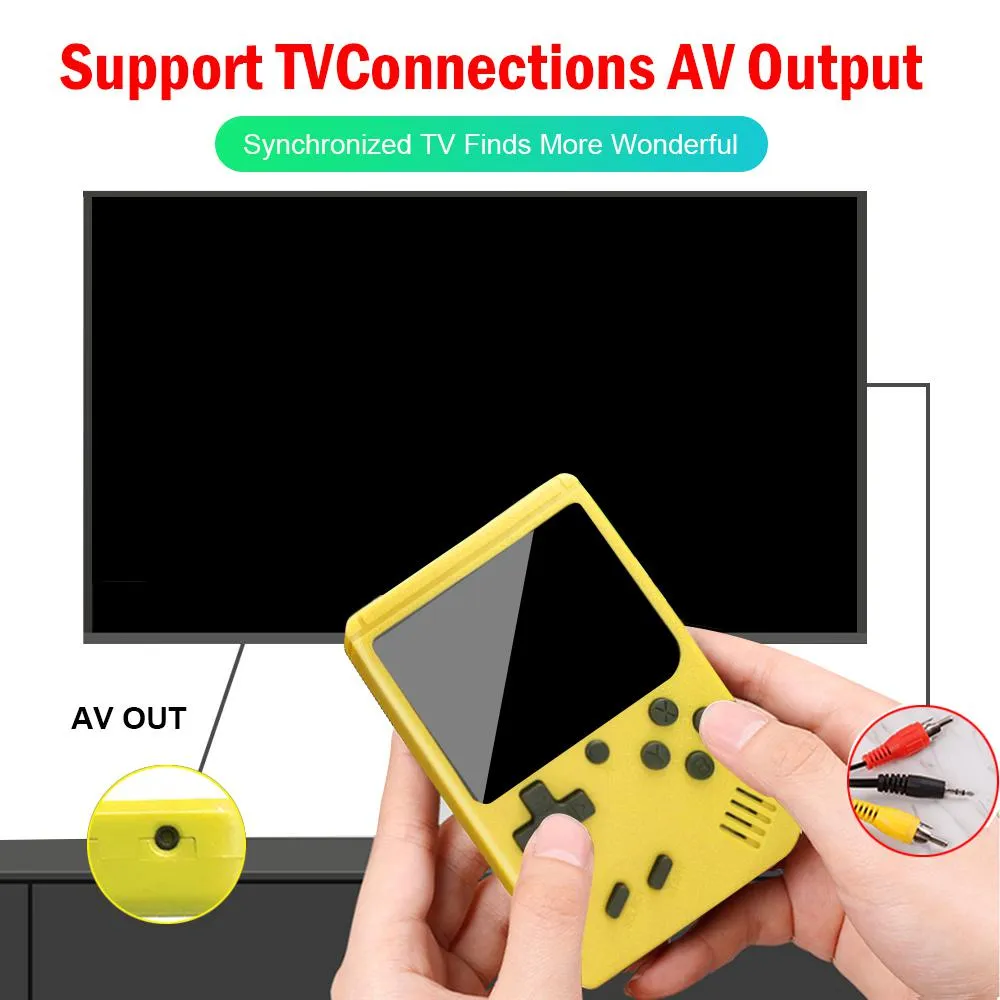 Mini Retro Handheld Portable Game Players Video Console Nostalgic handle Can Store 400 sup Games 8 Bit Colorful LCD