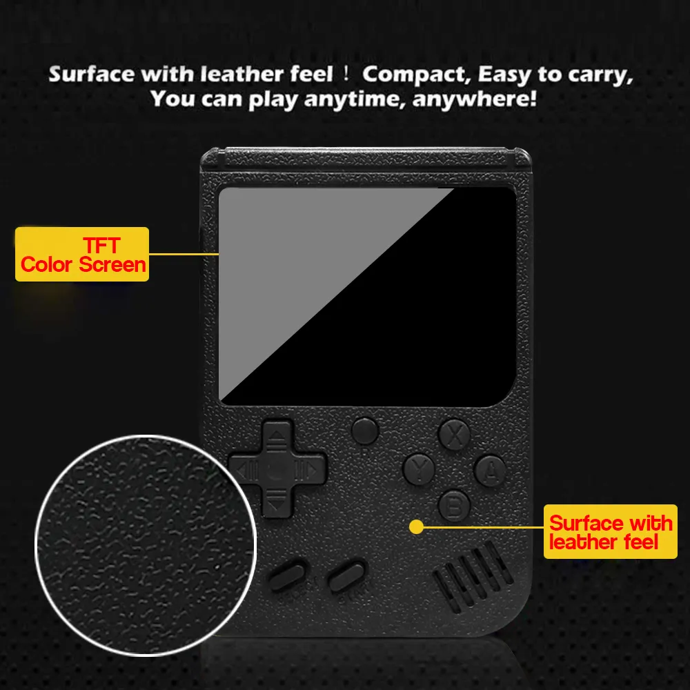 Mini Retro Handheld Portable Game Players Video Console Nostalgic handle Can Store 400 sup Games 8 Bit Colorful LCD