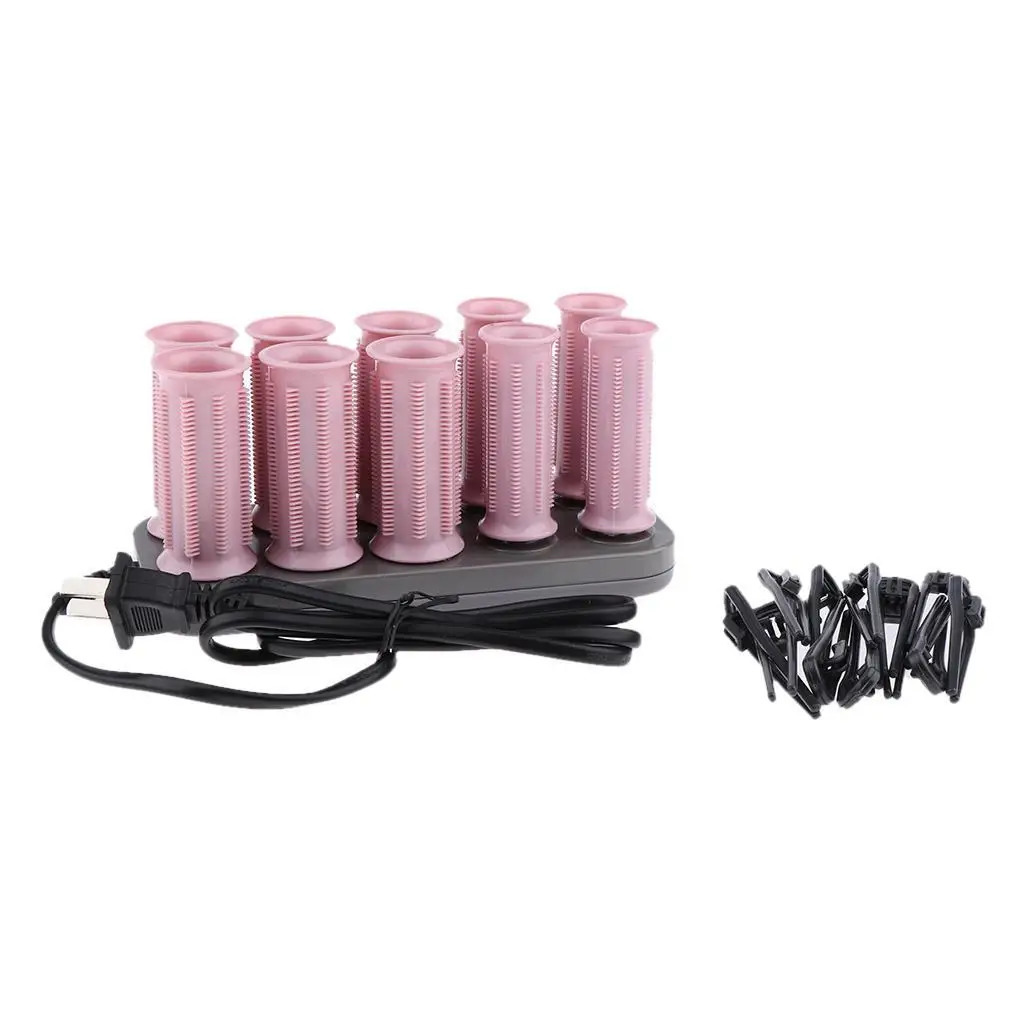 Rollers 10pcs/set Electric Rolling Roller Hair Curling Curler Clip US Plug Premium Style free shipping