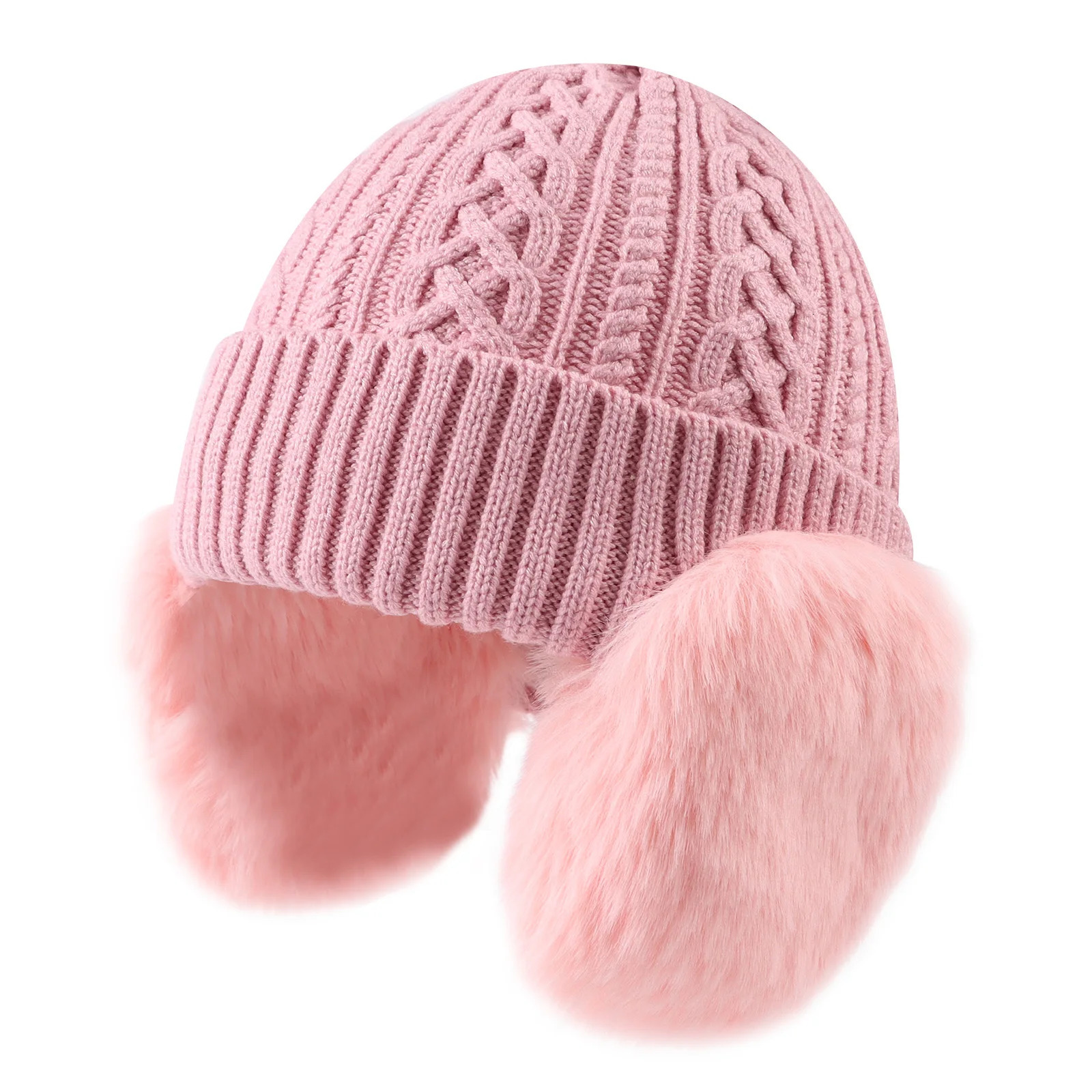 Caps Hats Winter Toddler Beanie Hat Earflap Knit Cap for Boys Kids Warm Cap with Earsmuffs Children Girls Winter Solid Color Beanie 231202