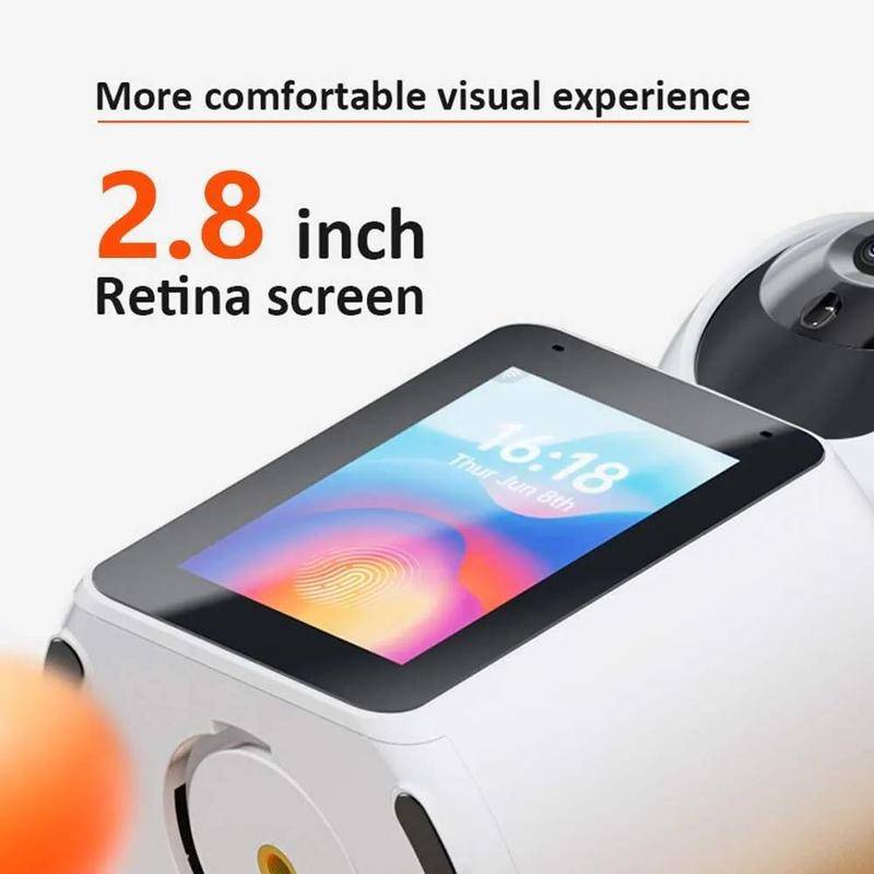 WIFI Camera dual Camera with 2.8 Inch Screen 1080P Two way Audio AI Video Call Baby Monitor CCTV Surveillance camera