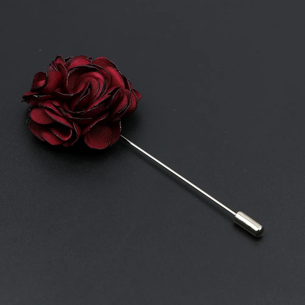 Pins Brooches Men's Handmade Brooches Floral Brooch Pin Suit Shirt Corsage Collar Lapel Pin Wedding Boutonniere Jewelry Clothes Accessory 231202
