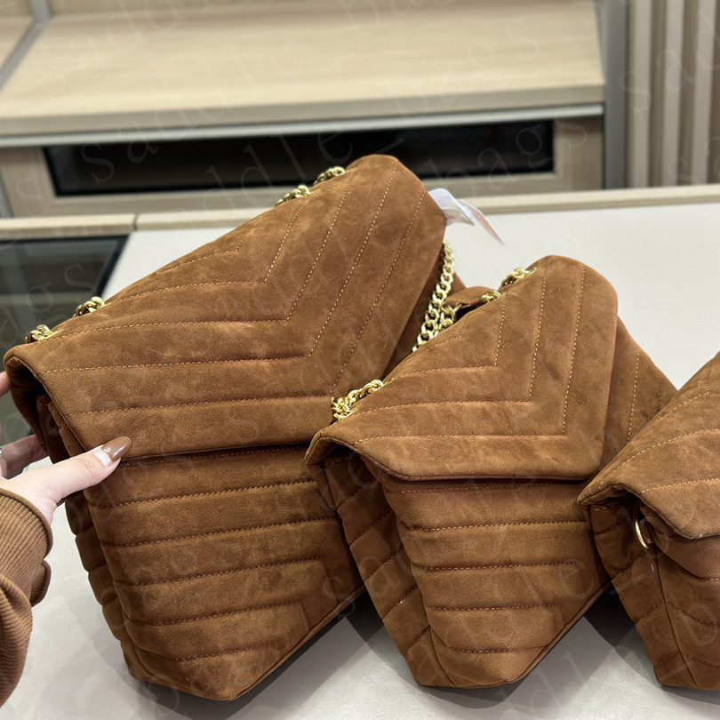 designers loulou shoulder bags luxury leather Handbags crossbody gold silver chain diagonal messenger bag Totes Wallet purse Autumn and Winter suede