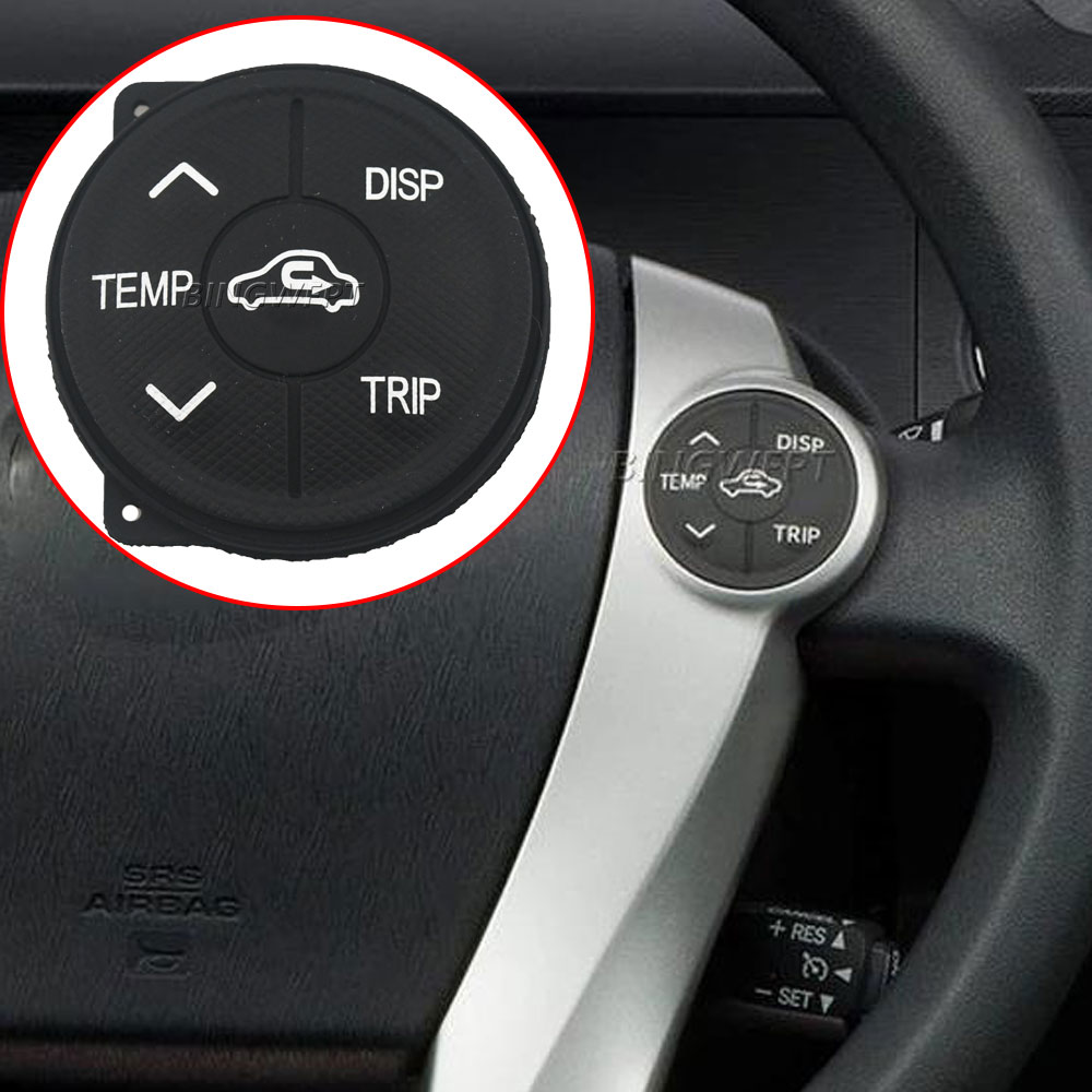 Car Accessories Steering Wheel Switch Controls Rubber For 2013 toyota prius v (zvw 40) 2012 2014 Toyota aqua Button