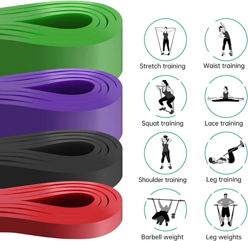 Yoga Stripes Resistance Band Set Pull Up Assistance Bands Stretch Heavy Workout Exercise for Physical Therapy Home Workouts 231104