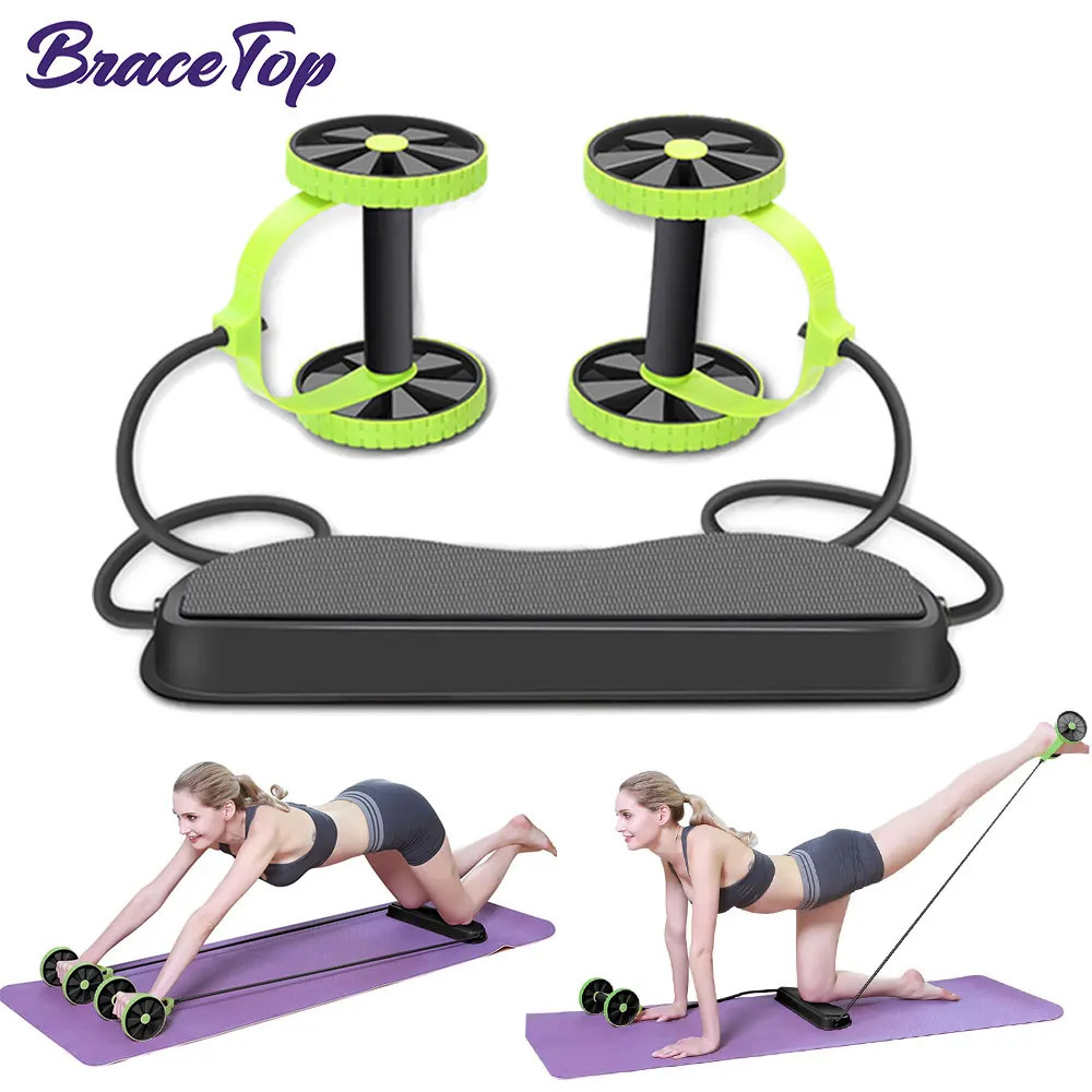 Ab Rollers Roller Wheel Exercise Equipment Abdominal Trainer Waist Slimming Workout Fitness Resistance Band Wheeler Home Gym Workouts 231104
