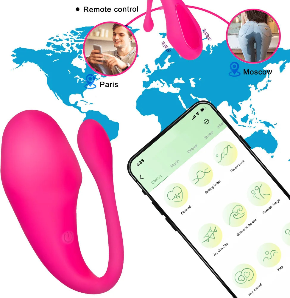 Vibrators APP Gspot Vibrator Long Distance With Bluetooth Dildo Wear Vibrating Egg Female Vaginal Ball Panties Sex Toys for Couples Sexo 231204