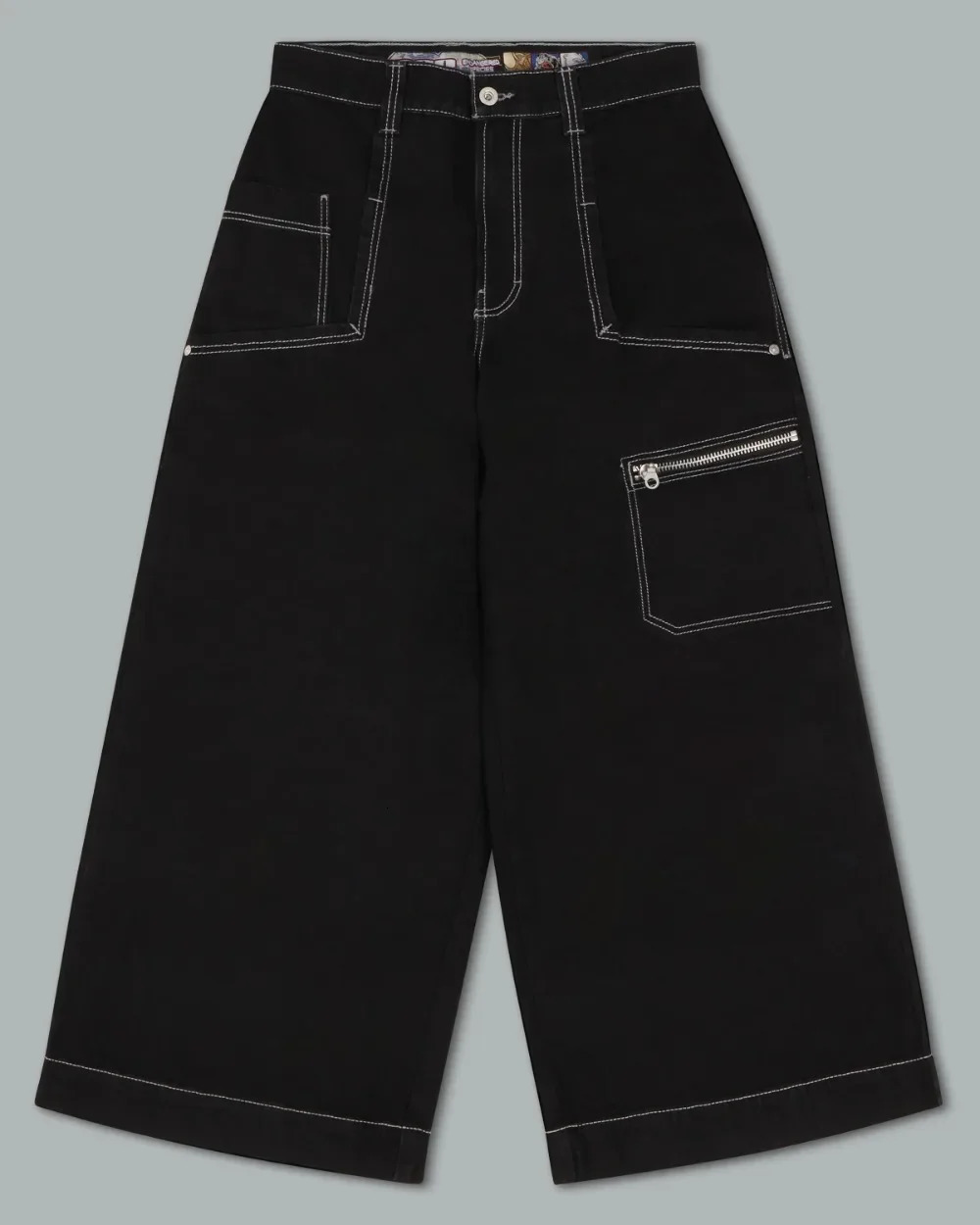 Mens Jeans Street Fashion Pocket Wide Leg Y2K Harajuku Hip Hop Pants Gothic High Waist 231202