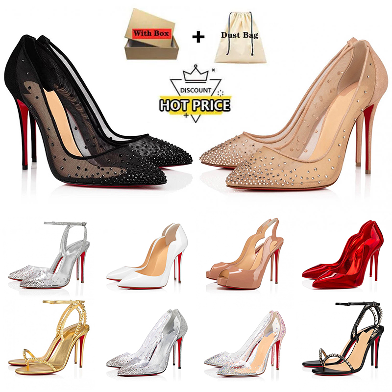 Christian louboutin red bottoms high heels shoes 2024 So Kate Fashion Womens Leather Stiletto Peep-toes Luxury Designer Pointy Toe Pumps Rubber L