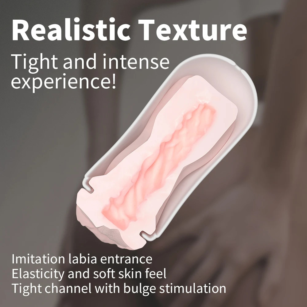 Masturbators DRY WELL Male Masturbator Cup Soft Pussy Sex Toys Realistic Vagina for Men Silicone Pocket Mens Masturbation Products 231204