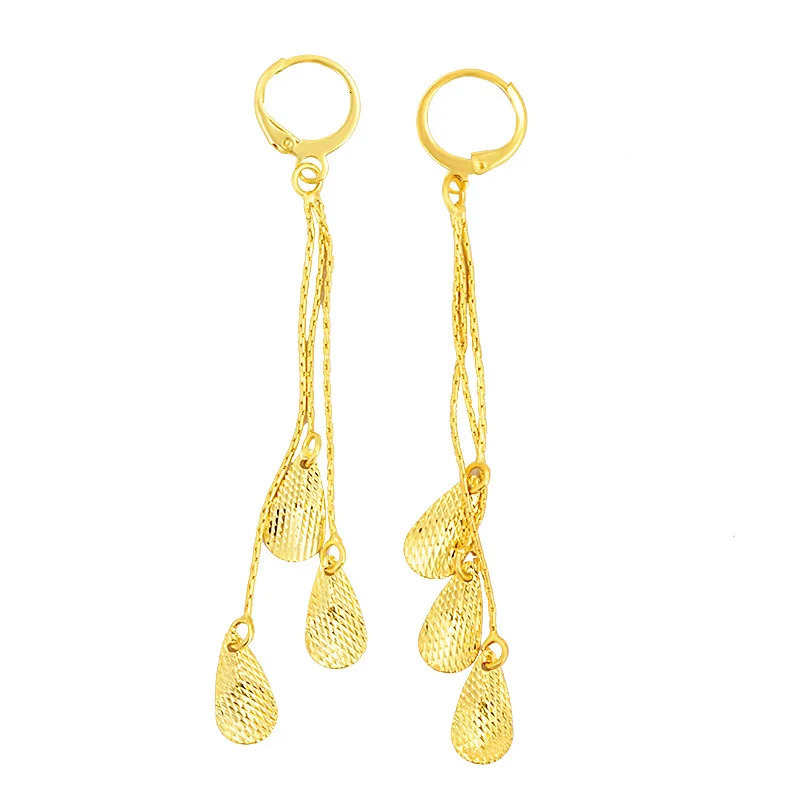 Stud Real 100% 14 K Yellow Gold color Earrings for Women Fine Orecchini Bizuteria Gemstone 14K Garnet Jewelry Drop 231204