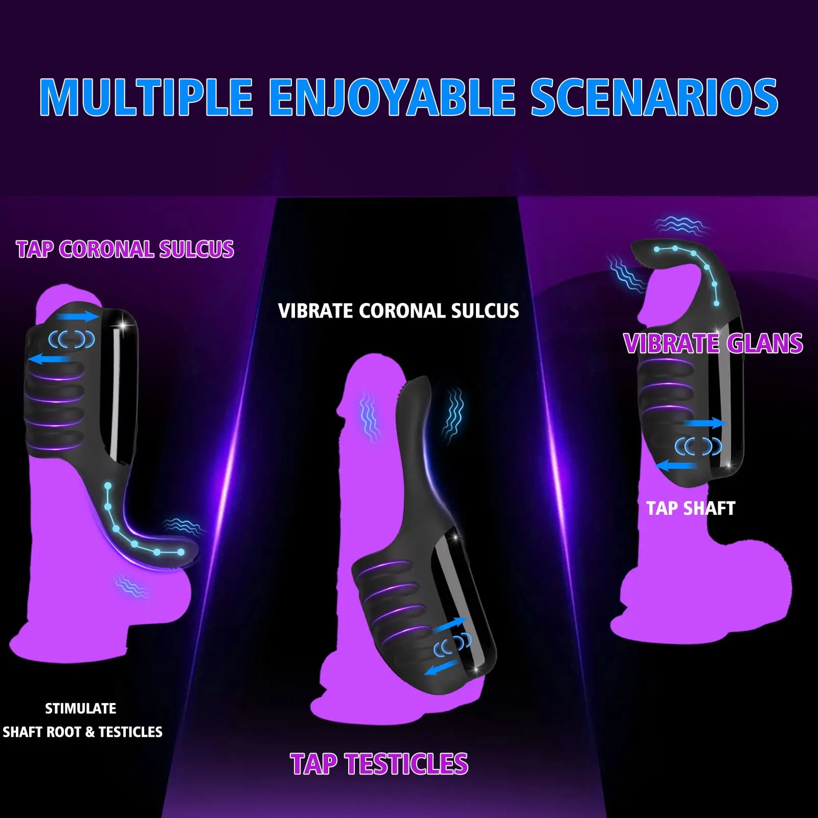 Vibrators Adjustable Vibrating Male Masturbator Penis Trainer Massager Glans Stimulator Cock Tapping Sex Toys for Men Pleasure 231204