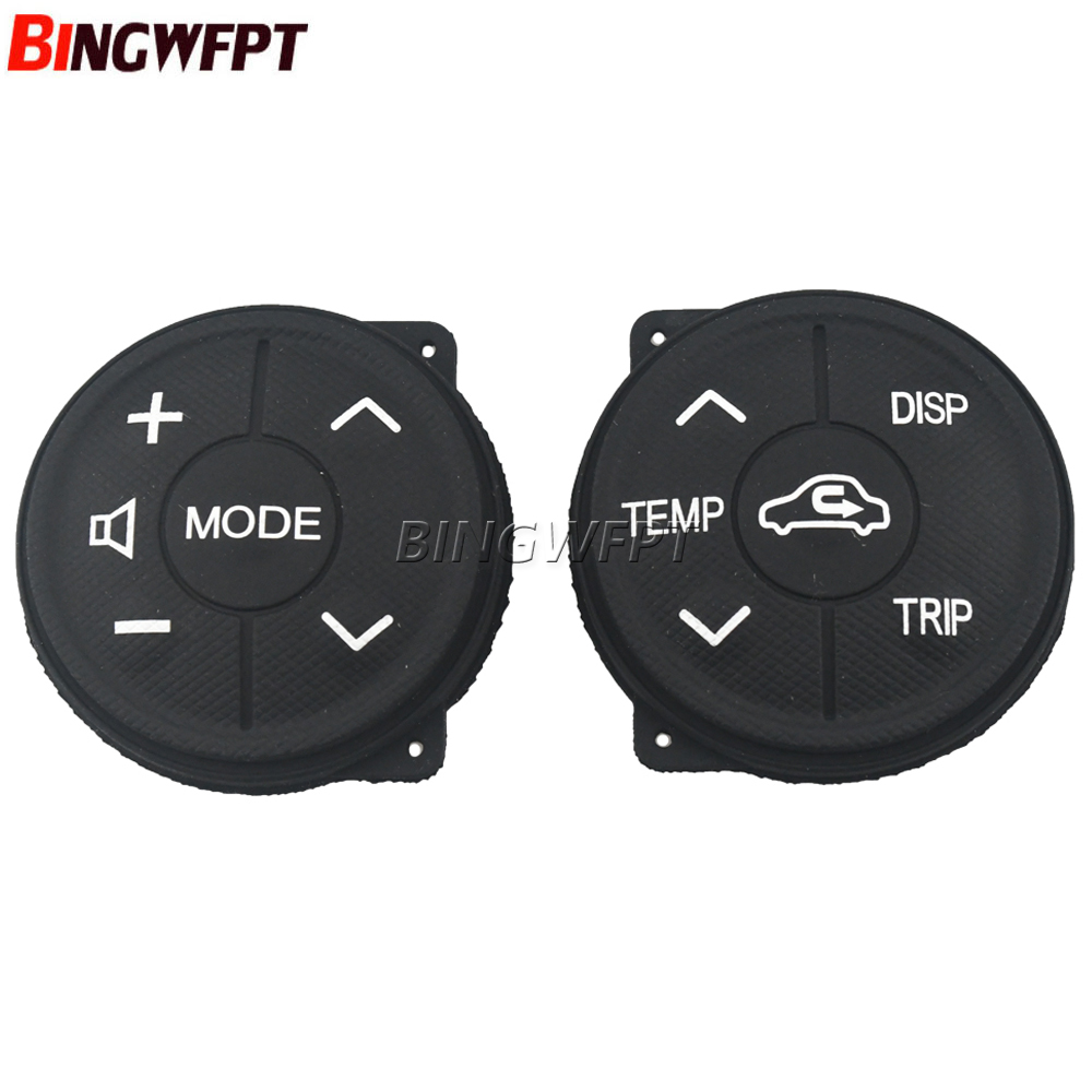 Car Accessories Steering Wheel Switch Controls Rubber For 2013 toyota prius v (zvw 40) 2012 2014 Toyota aqua Button