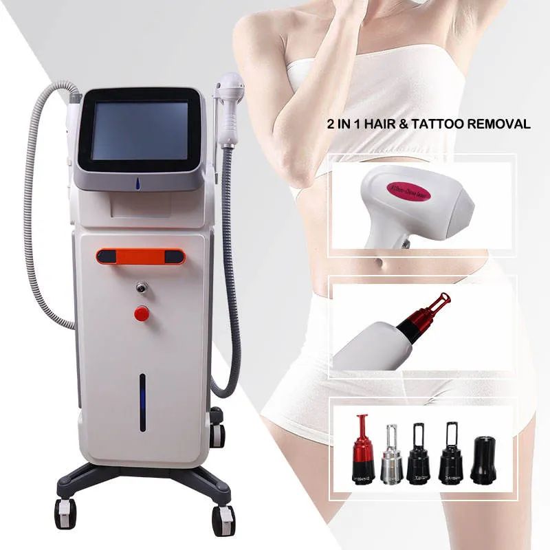 New Arrival 2 In 1 Picosecond Laser Tattoo Removal Beauty Machine 810Nm Removal Permanent 808Nm Fast Hair Removal Machin