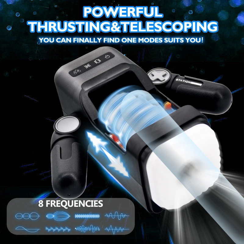 Masturbators HESEKS Automatic Thrusting Vibrating with Heating Masturbation for Men Real Vagina Blowjob Male 231204