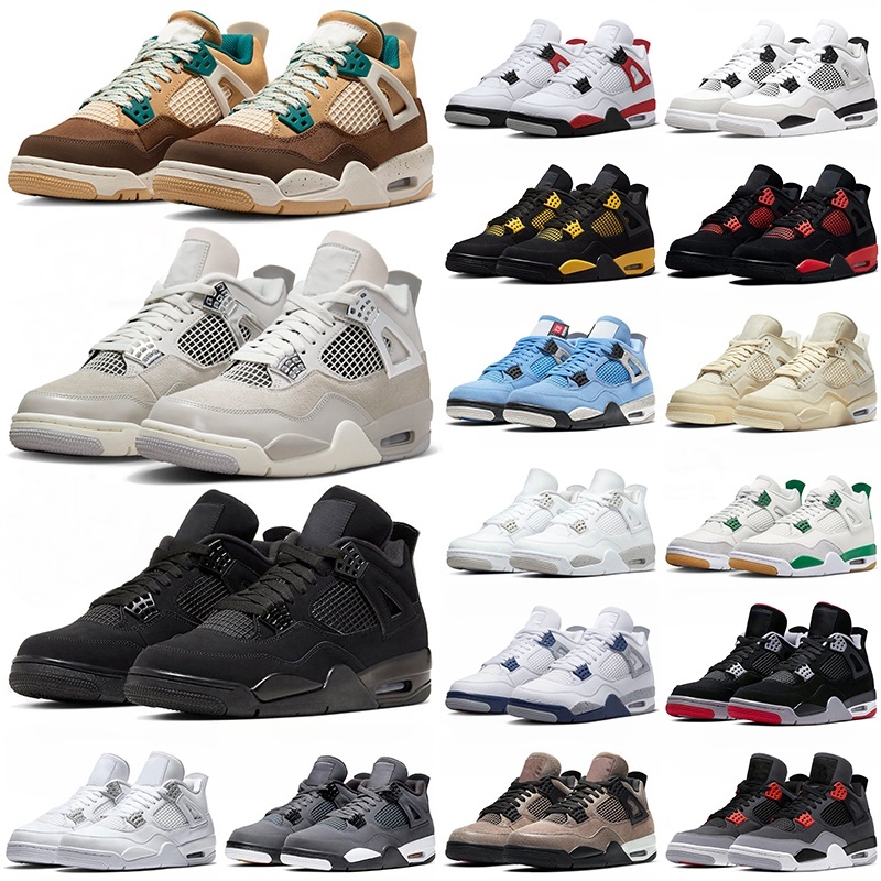 Jumpman frozen moments 4 basketball shoes 4s red cement thunder midnight navy pine green photon dust military black cat university blue mens women sneakers trainers