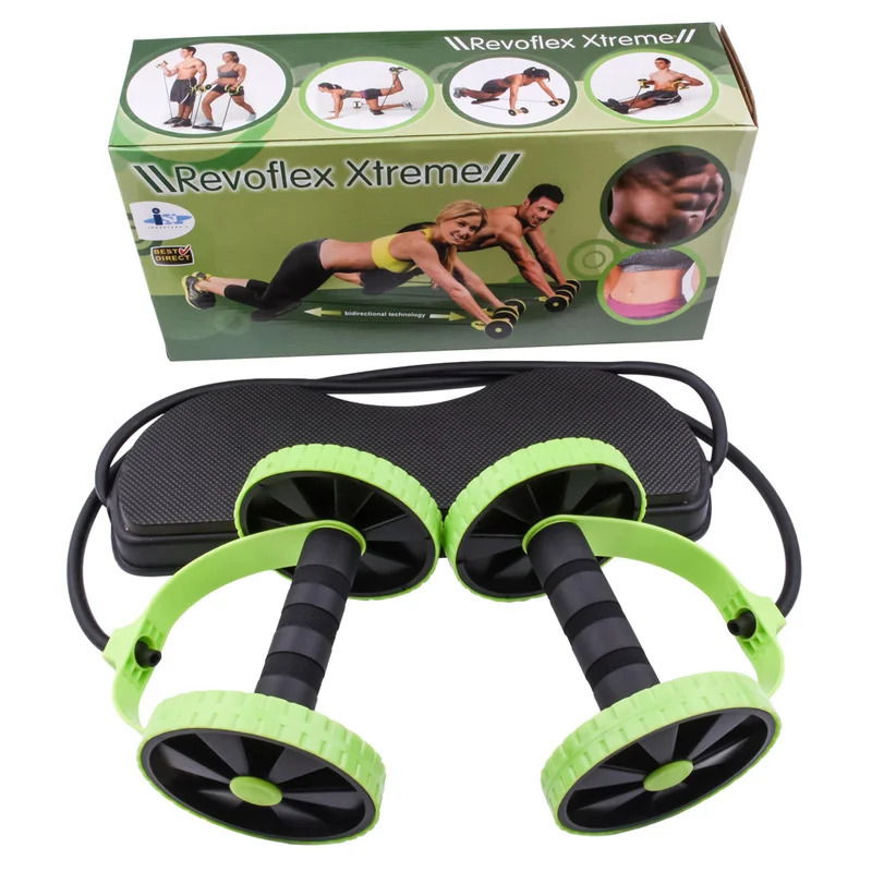 Ab Rollers Abdominal Exerciser Roller Wheel Resistance Bands Pull Core Muscle Trainer Home Gym Bodybuilding Fitness Equipment 231104