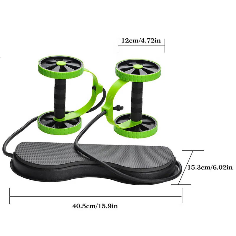 Ab Rollers Abdominal Double Wheel Roller Home Gym Muscle Waist Arm Exercise Fitness Equipment Pull Rope Resistance Bands Slimming Device 231104