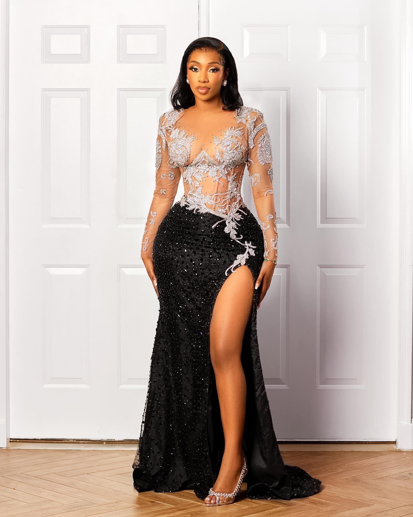 2024 Aso Ebi Black Mermaid Prom Dress Lace Beaded Sequined Lace Evening Formal Party Second Reception Birthday Engagement Gowns Dresses Robe De Soiree