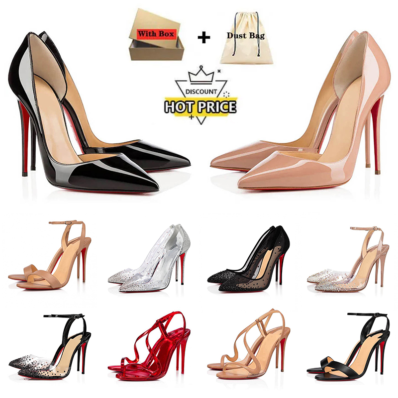 Christian louboutin red bottoms high heels shoes 2024 So Kate Fashion Womens Leather Stiletto Peep-toes Luxury Designer Pointy Toe Pumps Rubber L