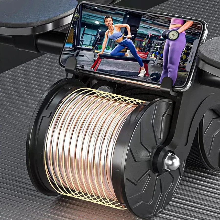 Ab Rollers Abdominal Wheel with Timer Safe Silent Multifunctional Muscle Stretch Roller Durable Exercise Training Tools 231202