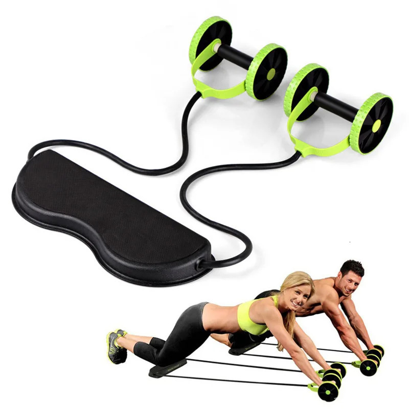 Ab Rollers Abdominal Exerciser Roller Wheel Resistance Bands Pull Core Muscle Trainer Home Gym Bodybuilding Fitness Equipment 231104