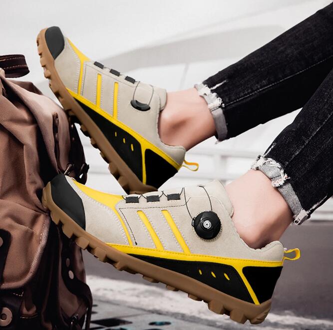 New Men's Large Size Hiking Shoes Outdoor Wear-resistant and Comfortable Travel Hiking Shoes Sports Cycling Men's Shoes