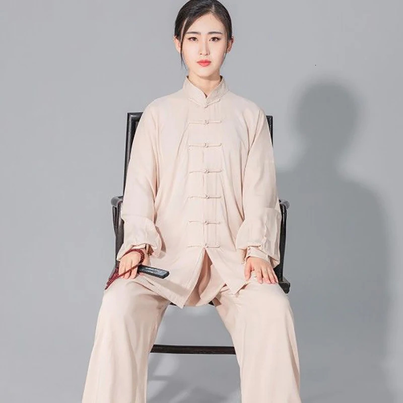 Martial Arts Tai chi Solid Cotton 6 Colors High Quality Wushu Kung fu Clothing Kids Adult Wing Chun Suit 231204