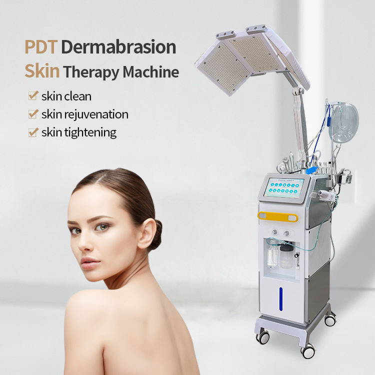 PDT Microdermabrasion Beauty Cleanser Home Phototherapy Face Scrub with LED Light Therapy Machine for Beauty Dermabrasion