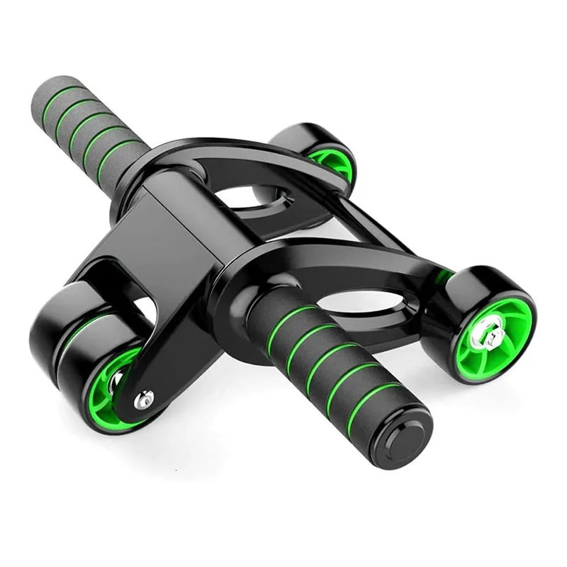 Ab Rollers Folding Abs Workout Roller Wheel For Abdominal Exercise With Knee Pad Resistance Bands Strength Home Gym Fitness Equipment 231104