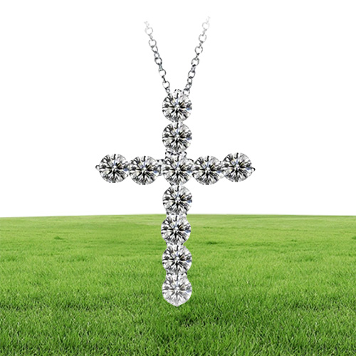 Pendant Multi Style 925 Sterling Silver Pave White CZ Diamond Iced Out Clavicle Necklaces Gift