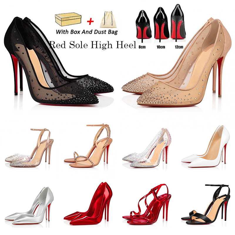 Christian louboutin red bottoms high heels shoes 2024 So Kate Fashion Womens Leather Stiletto Peep-toes Luxury Designer Pointy Toe Pumps Rubber L