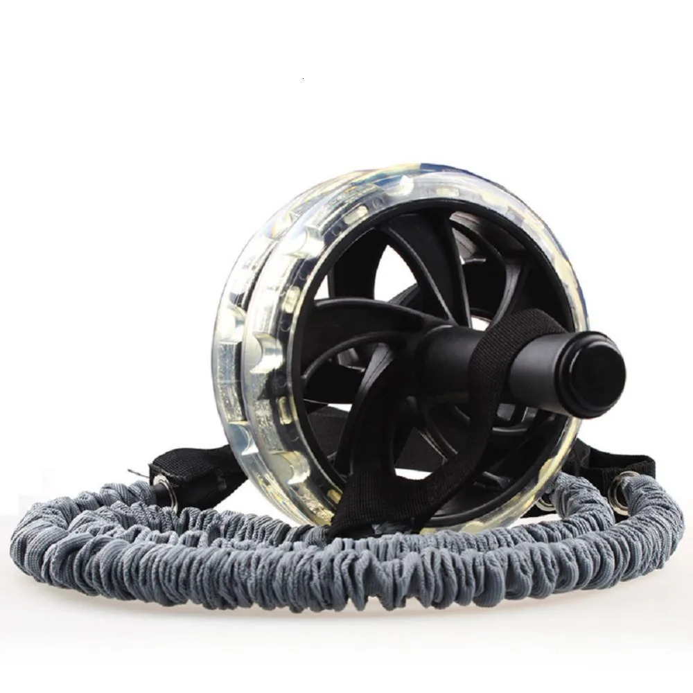 Ab Rollers Fitness Abdominal Wheel Roller Crossfit Resistance Band Ropes AB Exercise Abs Trainer Elastic Tube Gym Equipment 231104