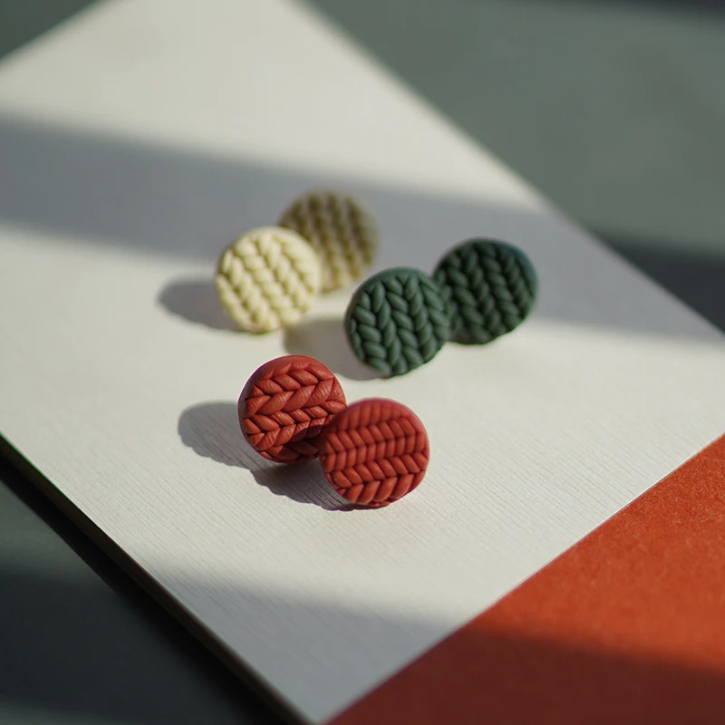 Stud Handmade Crafts Molded Floral Christmas Holiday Multi Colors Shapes Wreath Polymer Clay Pattern Dangle Earrings Sets Jewelry 231204