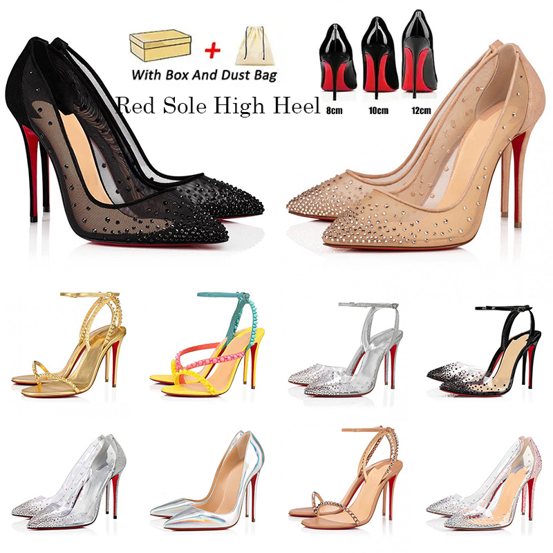 Christian louboutin red bottoms high heels shoes 2024 So Kate Fashion Womens Leather Stiletto Peep-toes Luxury Designer Pointy Toe Pumps Rubber L