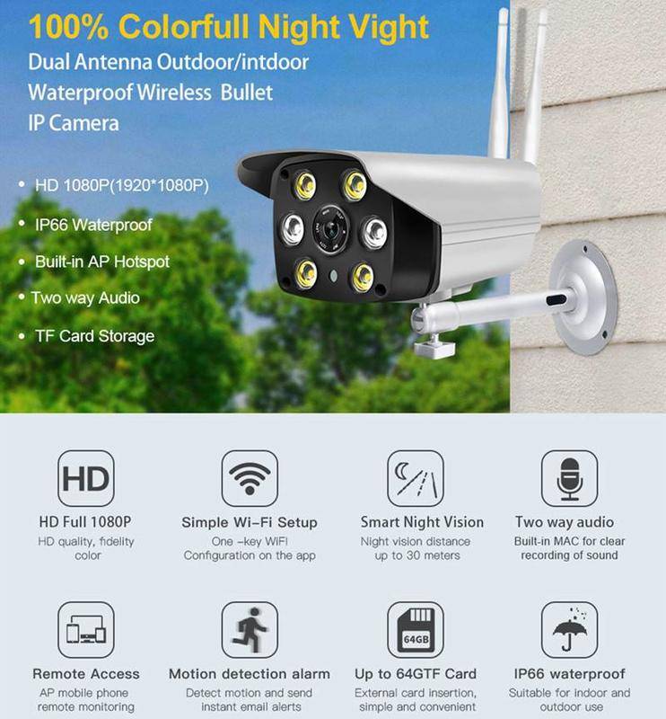 V380 Pro 3mp Wifi Camera Outdoor Wireless IP Camera Security Protection Two Ways Audio Waterproof Smart Camera