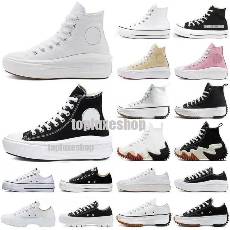 shoe Canvas Shoes Sneaker men women shoes Canvas Shoes Sneaker Thick Bottom platform shoes Designer Black White Run Star Shoes Motion shoe