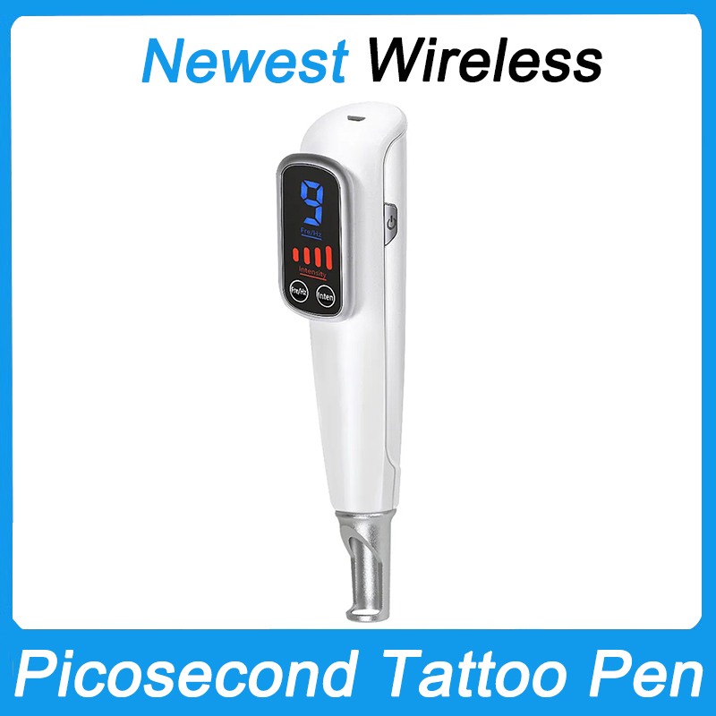 Portable Recharging Red Blue Light Plasma Laser Pen Tattoo Removal Blackhead Scar Treatment Skin Mole Freckle Dark Spot Remover Picosecond Pen Skin Be
