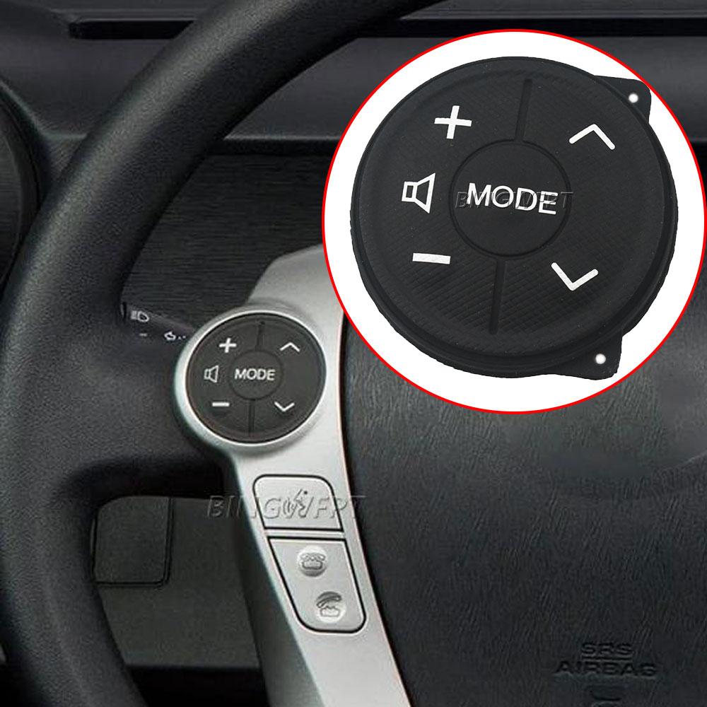 Car Accessories Steering Wheel Switch Controls Rubber For 2013 toyota prius v (zvw 40) 2012 2014 Toyota aqua Button