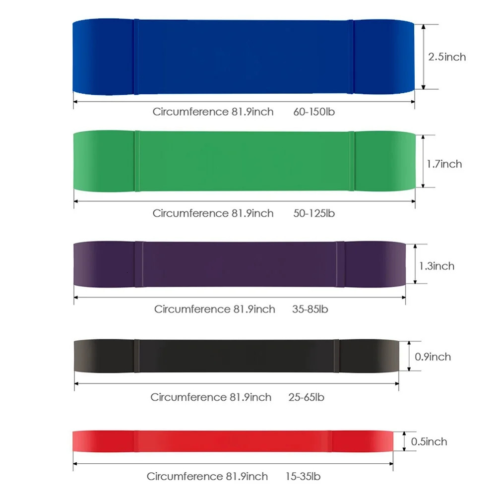 Yoga Stripes Fitness Rubber Resistance Bands Set Heavy Duty Pull Up Band Workout Strength Training Elastic Loop Expander Equipment 231104