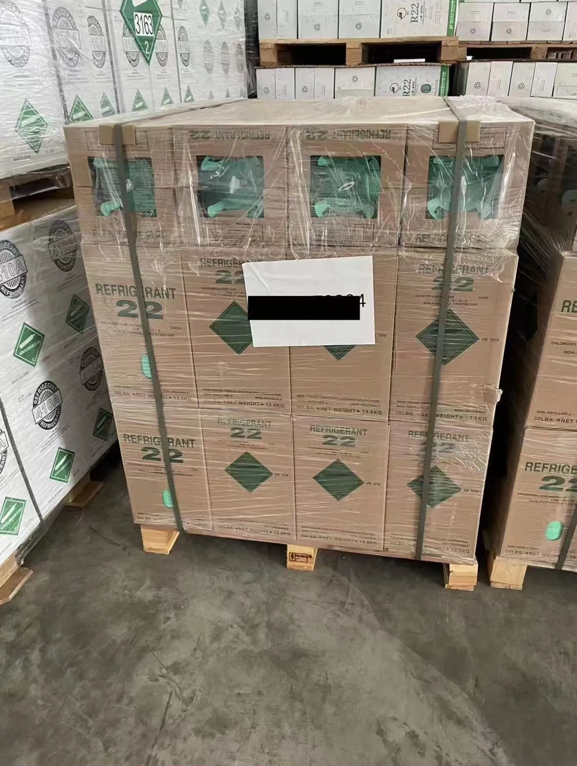 Freon Steel Cylinder Packaging R22 30lbs Tank Cylinder Refrigerant for Air Conditioners