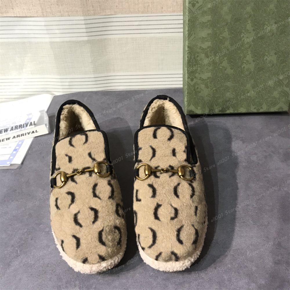 Designer Loafers Muller Women mules slippers boots Textured Wool Loafer Shoes Fabrics Rubber Flat Home Lady Check Tweed Walking Warm