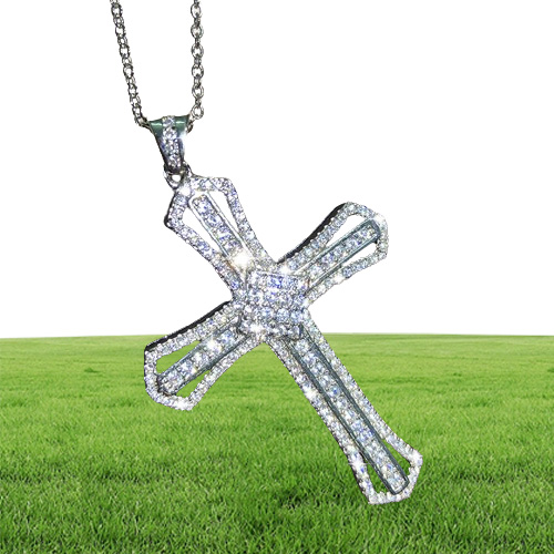 Pendant Multi Style 925 Sterling Silver Pave White CZ Diamond Iced Out Clavicle Necklaces Gift
