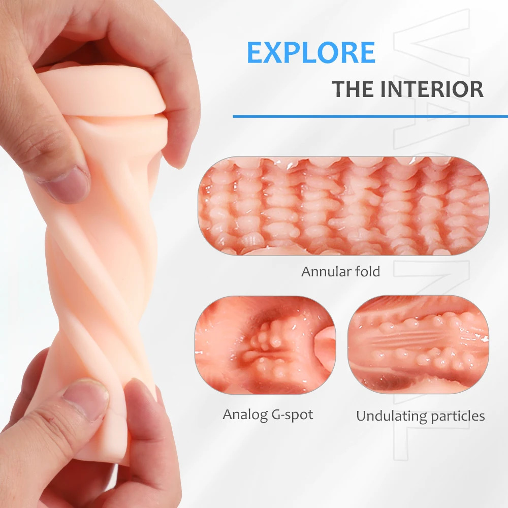 Masturbators Male Masturbator Cup Vacuum Pressure Sucking Silicone Vagina Pussy Sex Toy for Men Pocket Blowjob Masturbation Adult Goods 231204