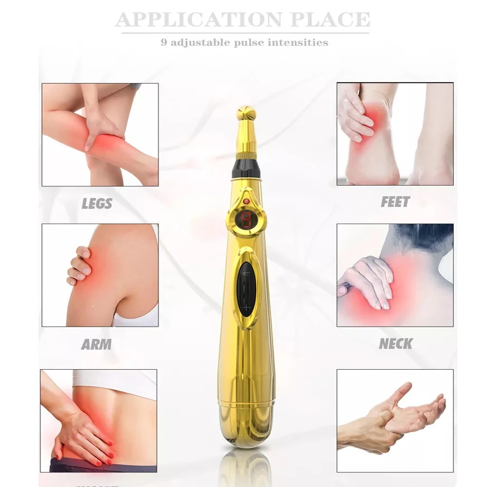 Full Body Massager Electronic Acupuncture Pen Meridian Therapy Machine Body Head Back Leg Massager Energy Pens Massager Relief Pain Tools 9 Levels 231