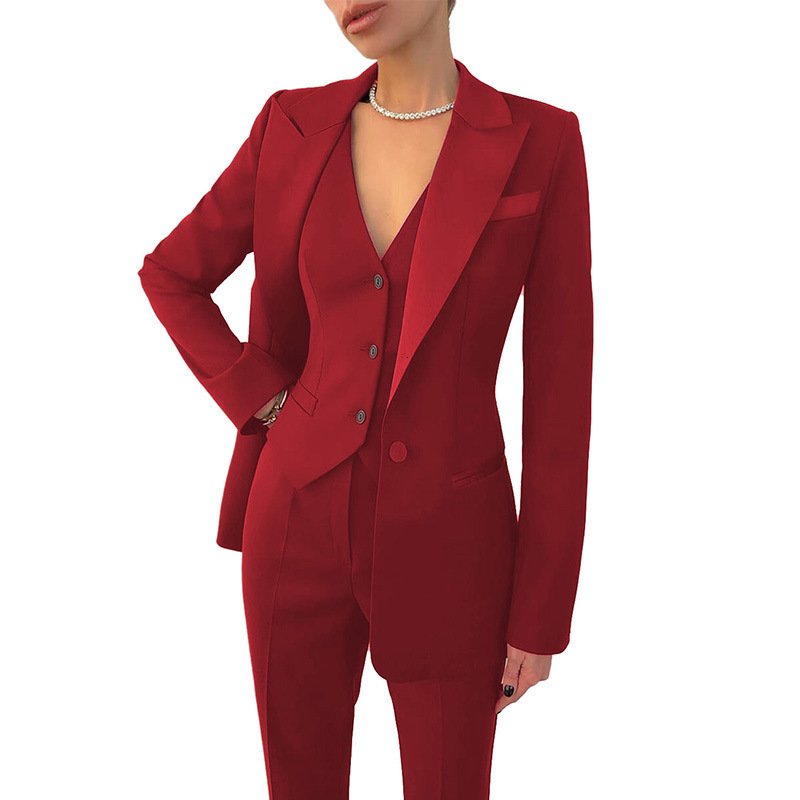 Women's Two Piece Pants Women's suit three piece set for business professional leisure and women's suit three piece set for women 23112