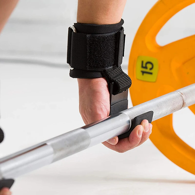 Wrist Support Weight Lifting Hook Grips With Wraps HandBar Strap Gym Fitness PullUps Power Gloves 231104