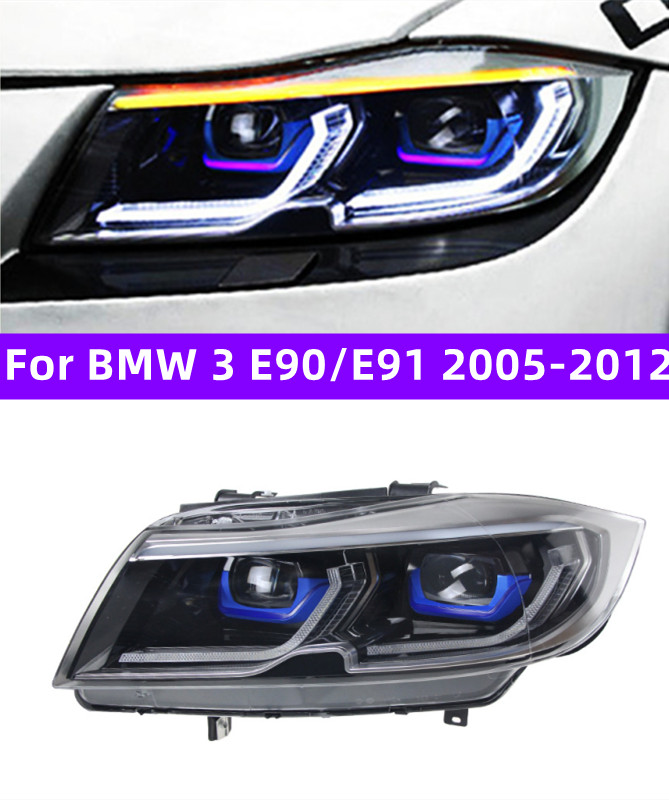 Auto Parts For BMW 3 Series E90 Headlights Assembly E91 2005-2012 LED Daytime Running Light Flow Turn Signal Light